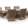 Intenso Milano/ROUGH-Y Ellips 240 cm Dining-Lounge Gartenmöbel-Set 7-teilig