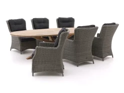 Intenso Milano/ROUGH-Y Ellips 280 cm Dining-Lounge Gartenmöbel-Set 7-teilig