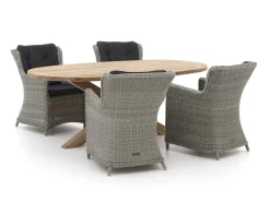 Intenso Milano/ROUGH-Y Ellips 200 cm Gartenmӧbel-Set 5-teilig