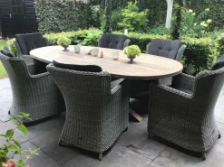 Intenso Milano/ROUGH-Y Ellips 240 cm Gartenmӧbel-Set 7-teilig