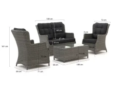 Intenso Milano Sessel-Sofa Lounge-Set 4-Sitzer 4-teilig