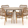 Intenso Parma/ROUGH-K ø 115 cm Gartenmöbel-Set 5-teilig stapelbar