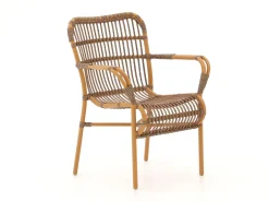Intenso Parma/ROUGH-K ø 115 cm Gartenmöbel-Set 5-teilig stapelbar