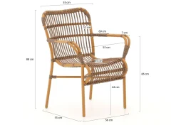 Intenso Parma/ROUGH-K ø 115 cm Gartenmöbel-Set 5-teilig stapelbar