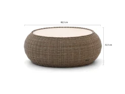 Intenso Santa Ninfa Loungetisch-Set ø 101 cm/41x82x22 cm