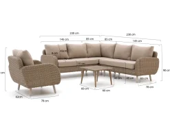 Intenso Suzzara/ROUGH-K Ecklounge-Set 5-teilig