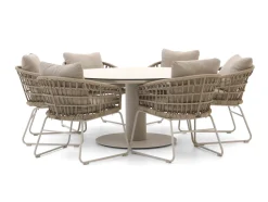 Intenso Trofarello/La Fonte ø 150 cm Gartenmöbel-Set 7-teilig