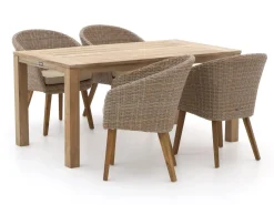 Intenso Tropea/ROUGH-S 160 cm Gartenmöbel-Set 5-teilig