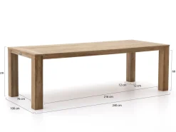 Intenso Tropea/ROUGH-X 240 cm Gartenmöbel-Set 7-teilig