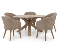 Intenso Tropea/ROUGH-Y ø 150 cm Gartenmöbel-Set 6-teilig