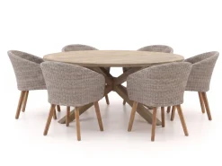 Intenso Tropea/ROUGH-Y ø 180 cm Gartenmöbel-Set 7-teilig