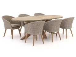 Intenso Tropea/ROUGH-Y Ellips 240 cm Gartenmöbel-Set 7-teilig