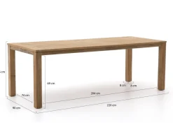 Intenso Umbria/ROUGH-S 220 cm Gartenmöbel-Set 7-teilig verstellbar