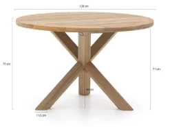 Intenso Venaco/ROUGH-Y ø 120 cm Gartenmöbel-Set 5-teilig