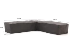 Kees Smit Gartenmöbelabdeckung Ecklounge-Set 250x90/250x90x65 cm