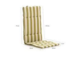 Madison Fiber de luxe Hochlehner Auflage 125x50 cm