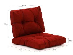 Madison Florance Loungekissenset Rücken ca. 60x40 cm Sitz ca. 60x60 cm 4-Teilig
