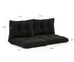 Madison Florance Loungekissen Set Sitz ca. 73x73 cm Rücken ca. 73x43 cm 4-teilig