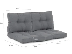 Madison Florance Palettenkissen Set ca. 120x60 cm 4-teilig
