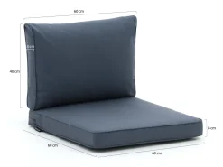 Madison Loungekissenset luxe Sitz 60x60 cm Rücken 60x40 cm 4-teilig