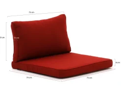 Madison Loungekissenset Luxus Rücken 73x40 cm Sitz 73x73 cm 2-Teilig