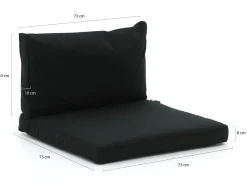 Madison Loungekissenset Luxus Rücken 73x40 cm Sitz 73x73 cm 4-teilig