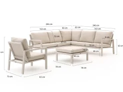Manifesto Alzano Ecklounge-Set 5-teilig 6-Sitzer