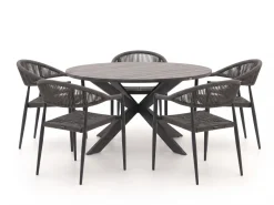 Manifesto Belpasso/Fidenza ø 149 cm Gartenmöbel-Set 6-teilig stapelbar