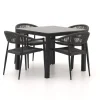 Manifesto Belpasso/Fidenza 90 cm Gartenmöbel-Set 5-teilig stapelbar