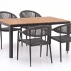 Manifesto Belpasso/Fidenza 160 cm Gartenmöbel-Set 5-teilig stapelbar