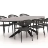 Manifesto Belpasso/Fidenza oval 220 cm Gartenmöbel-Set 7-teilig stapelbar
