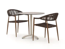 Manifesto Belpasso/Lisio ø 80 cm Gartenmöbel-Set 3-teilig stapelbar