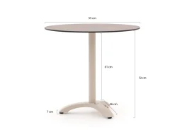 Manifesto Belpasso/Lisio ø 80 cm Gartenmöbel-Set 3-teilig stapelbar