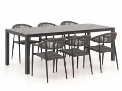Manifesto Belpasso/Menzano 220 cm Gartenmöbel-Set 7-teilig stapelbar