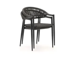 Manifesto Belpasso/ROUGH-K ø 115 cm Gartenmöbel-Set 5-teilig stapelbar