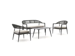 Manifesto Belpasso Sessel-Sofa Lounge-Set 4-teilig