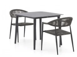 Manifesto Belpasso/Sora 90 cm Gartenmöbel-Set 3-teilig stapelbar