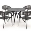 Manifesto Belpasso/Sora ø 127 cm Gartenmöbel-Set 5-teilig stapelbar