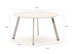 Manifesto Bovezzo Beistelltisch Outdoor ø 70 cm (h:40 cm)