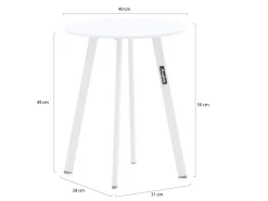 Manifesto Bovezzo Beistelltisch Outdoor-Set 3-teilig