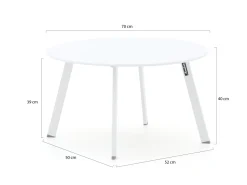 Manifesto Bovezzo Beistelltisch Outdoor-Set 3-teilig