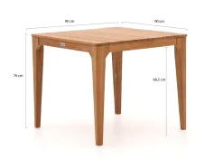 Manifesto Cavone/Bruca 90 cm Gartenmöbel-Set 3-teilig stapelbar
