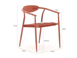 Manifesto Cavone/Bruca 90 cm Gartenmöbel-Set 3-teilig stapelbar