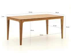 Manifesto Cavone/Bruca 170 cm Gartenmöbel-Set 5-teilig stapelbar