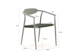 Manifesto Cavone/Bruca 170 cm Gartenmöbel-Set 5-teilig stapelbar