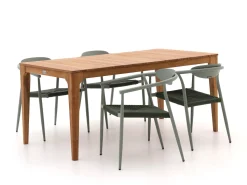 Manifesto Cavone/Bruca 170 cm Gartenmöbel-Set 5-teilig stapelbar