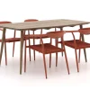 Manifesto Cavone/ROUGH-K 160 cm Gartenmöbel-Set 5-Teilig Stapelbar