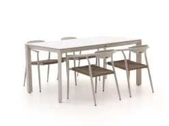 Manifesto Cavone/Sestino 160 cm Gartenmöbel-Set 5-teilig stapelbar