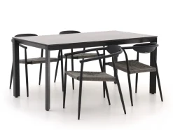 Manifesto Cavone/Sestino 160 cm Gartenmöbel-Set 5-teilig stapelbar