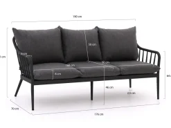 Manifesto Celante Gartensofa 3-Sitzer 182 cm